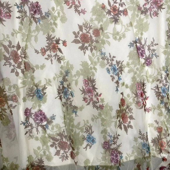 Tabloid womens 3x mini skirt green floral fairy whimsical garden y2k colorful - Picture 3 of 8